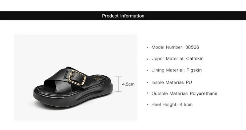 Namoi Damsandaler Slipper Läder - Svart