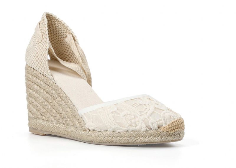 Nanda Wedges - Vit spets