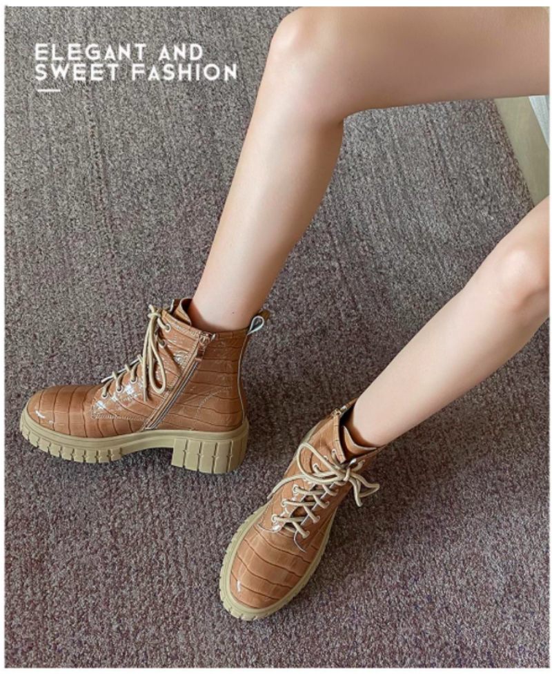 Nashira Boots Ankelhöjd - Brun utan plysch