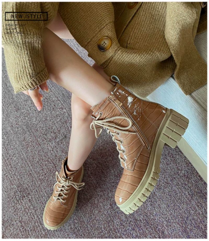 Nashira Boots Ankelhöjd - Brun utan plysch