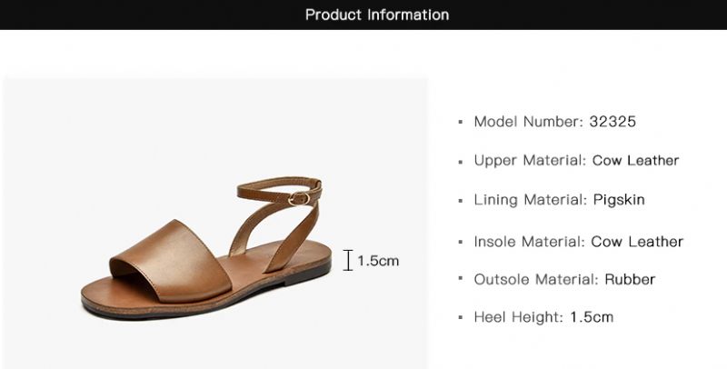 Natalia Designersandal I Läder För Kvinnor - Brun
