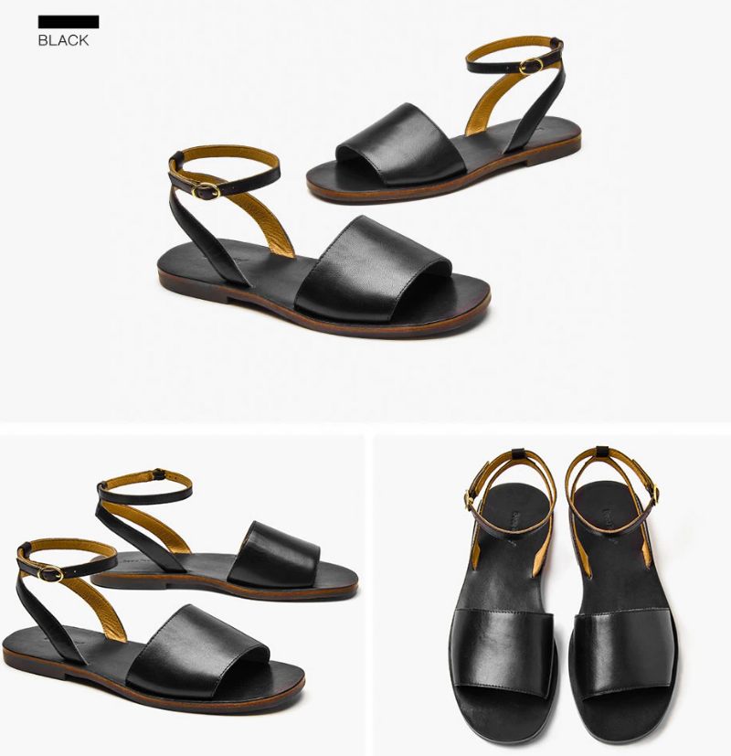 Natalia Designersandal I Läder För Kvinnor - Brun