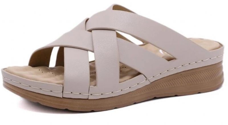 Naty Kvinnors Halkfria Summer Wedge Sandal - Brun