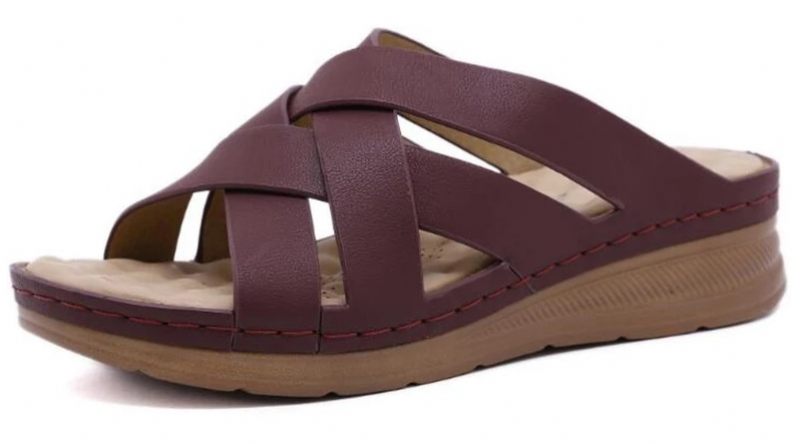 Naty Kvinnors Halkfria Summer Wedge Sandal - Brun