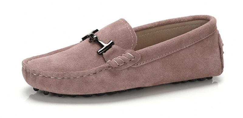 Nayah Driving Loafer I Läder För Kvinnor - Ros