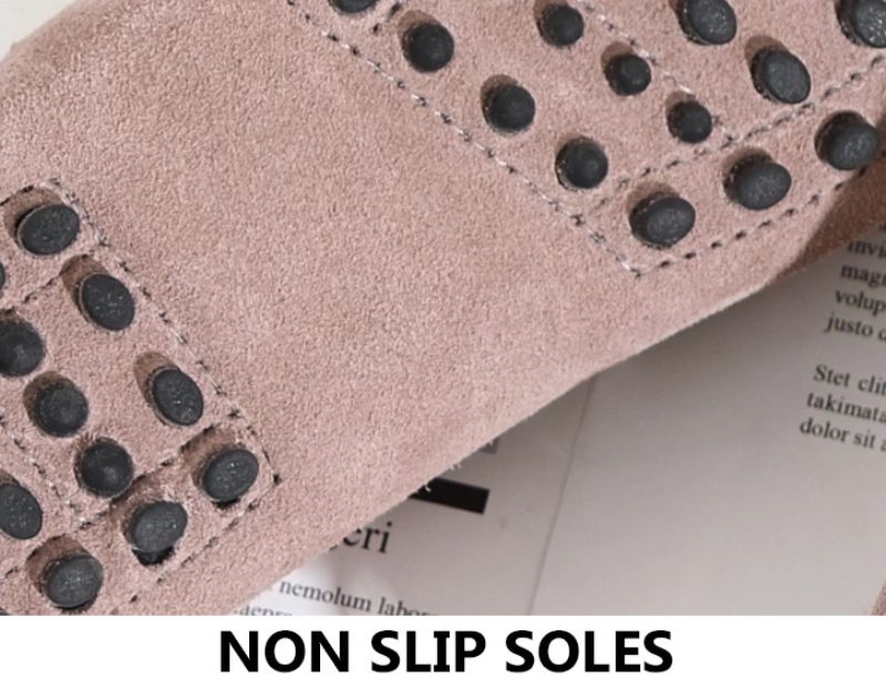Nayah Driving Loafer I Läder För Kvinnor - Ros