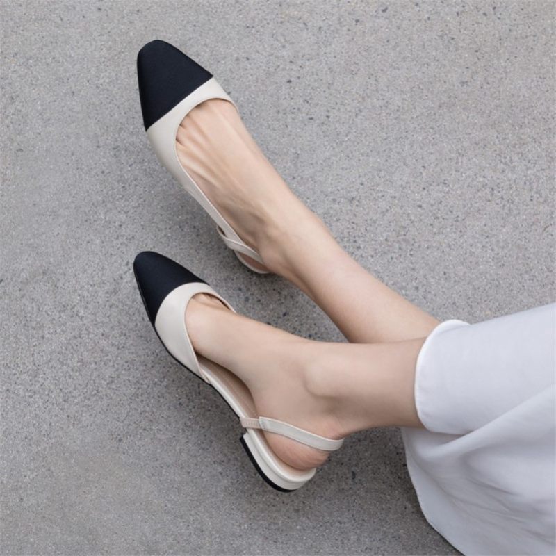 Nayi Kvinnors Square Toe Flats Pumps - Svart