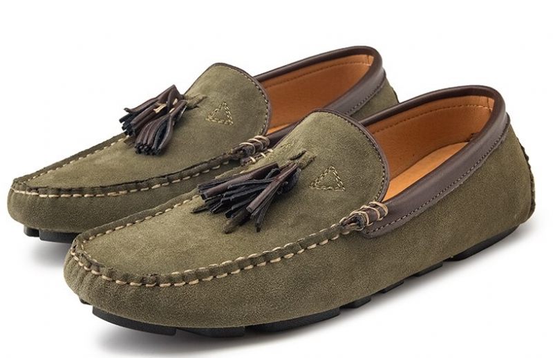 Ned Loafers För Män Casual Skor - Oliv