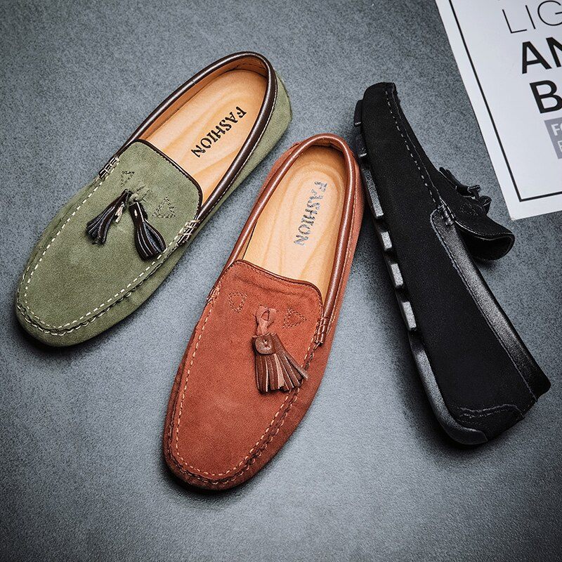 Ned Loafers För Män Casual Skor - Oliv