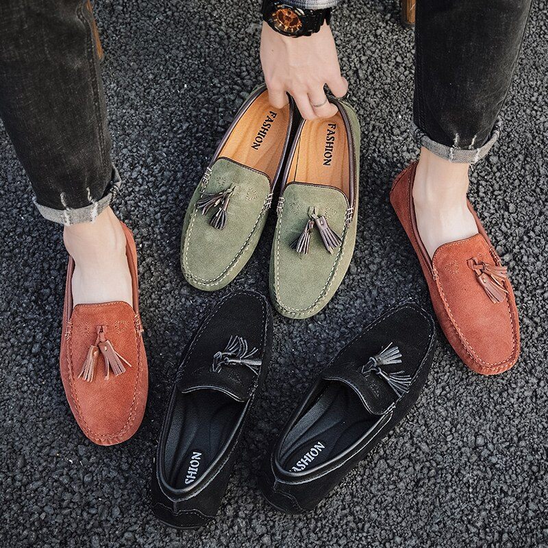 Ned Loafers För Män Casual Skor - Oliv