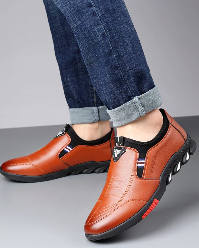 Neil Herr Loafers Klänning Skor - Orange