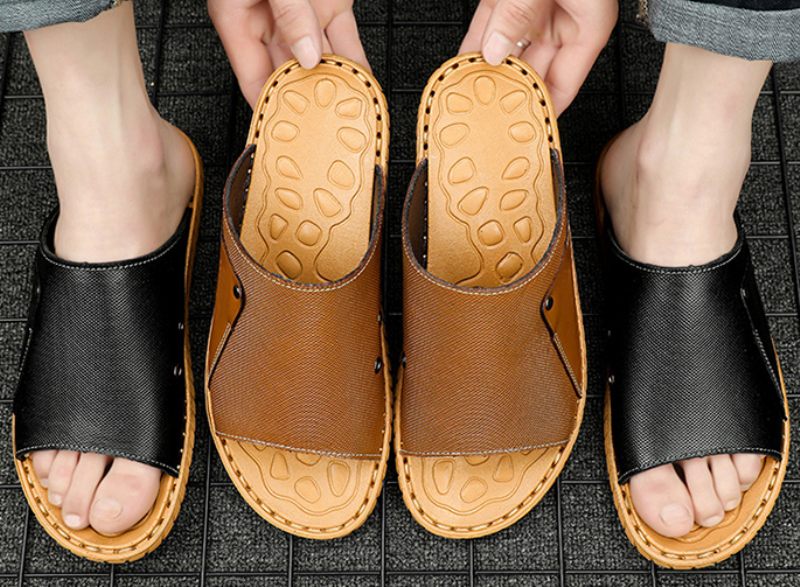 Neuer Utomhussandal För Män - Brun