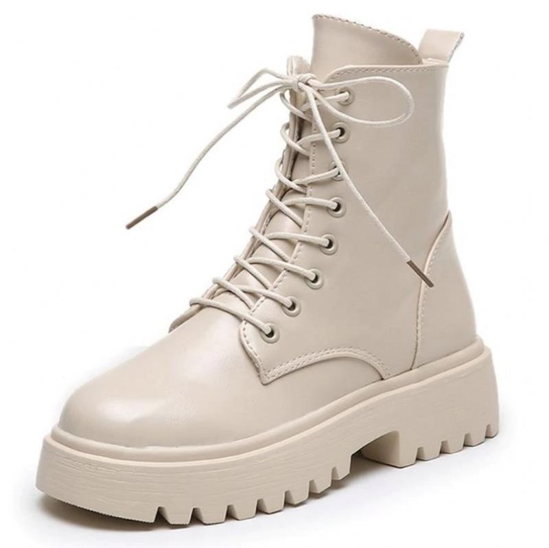 Nico Boots Ankelhöjd - Beige med päls
