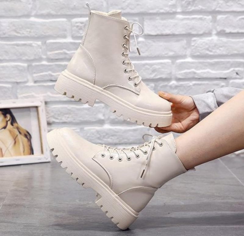 Nico Boots Ankelhöjd - Beige med päls