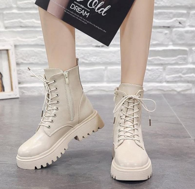 Nico Boots Ankelhöjd - Beige med päls