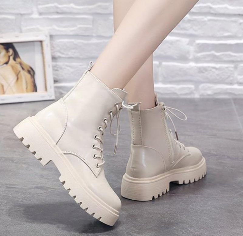 Nico Boots Ankelhöjd - Beige med päls