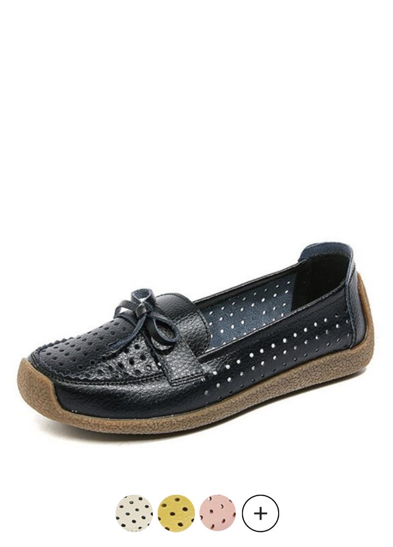 Nicole Dam Summer Slip-on Loafer Svarta Skor