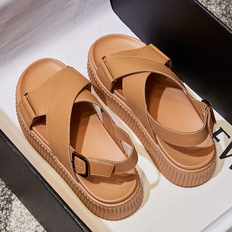 Nicole Högkvalitativ Sandal För Kvinnor - Beige
