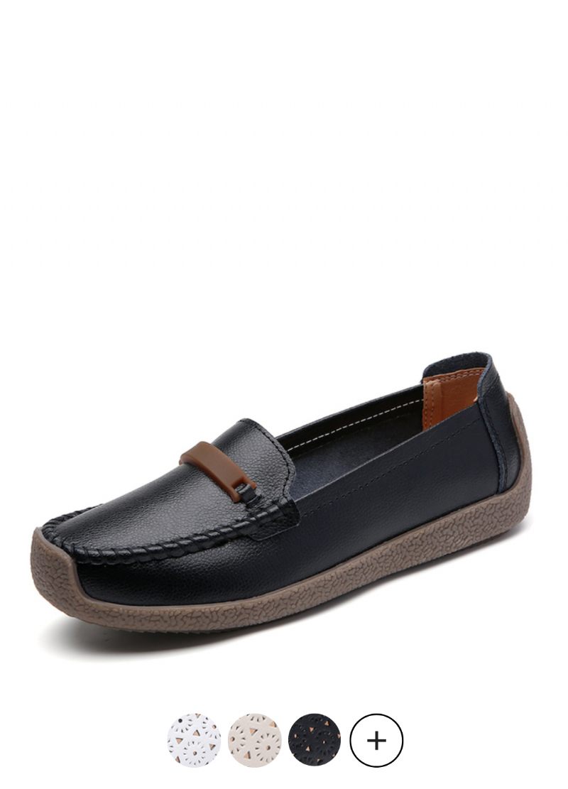 Nicolina Damer Andas Leather Loafer Svarta Skor