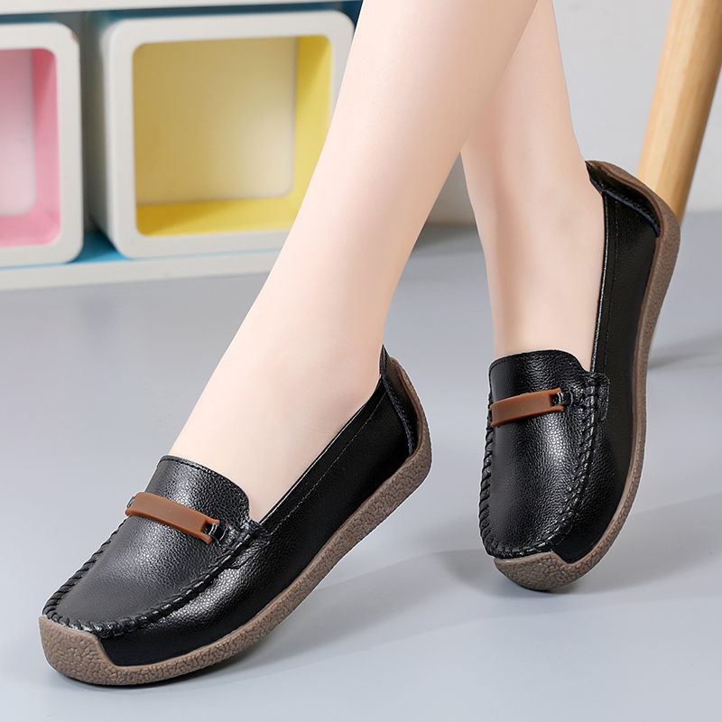 Nicolina Damer Andas Leather Loafer Svarta Skor - Black Hollow