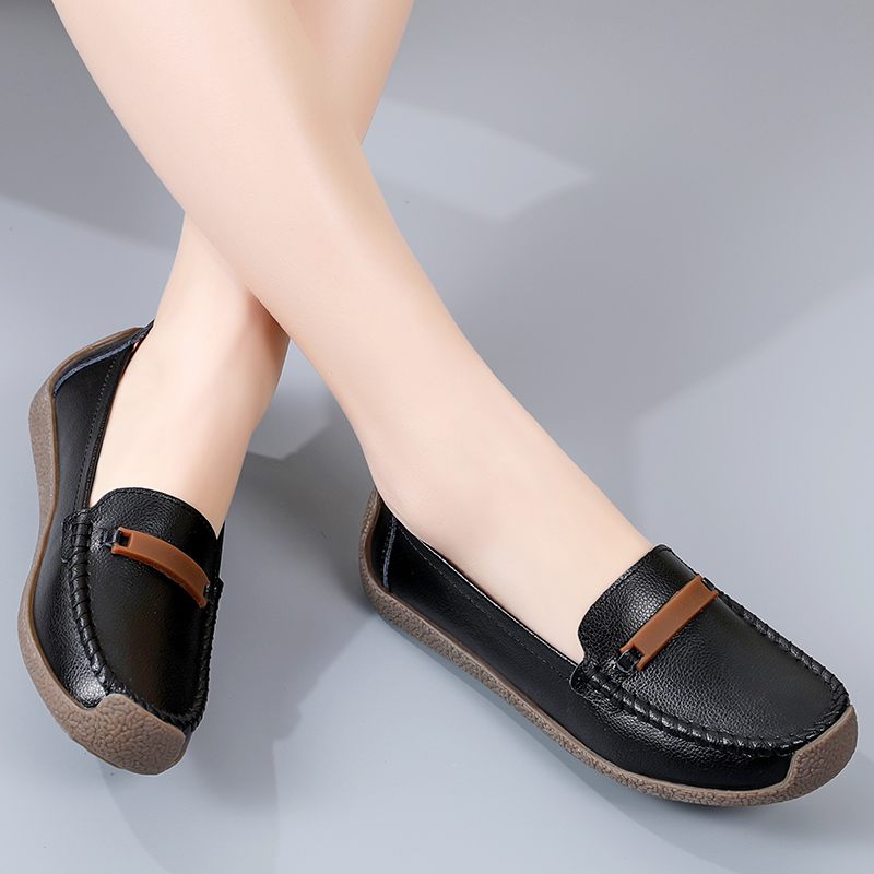 Nicolina Damer Andas Leather Loafer Svarta Skor - Black Hollow