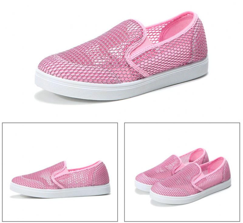 Ninel Dammode Platta Andningsbara Loafers Skor - Rosa