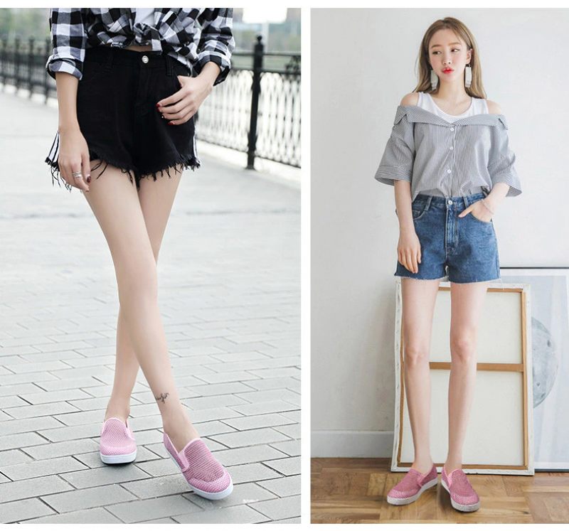 Ninel Dammode Platta Andningsbara Loafers Skor - Rosa