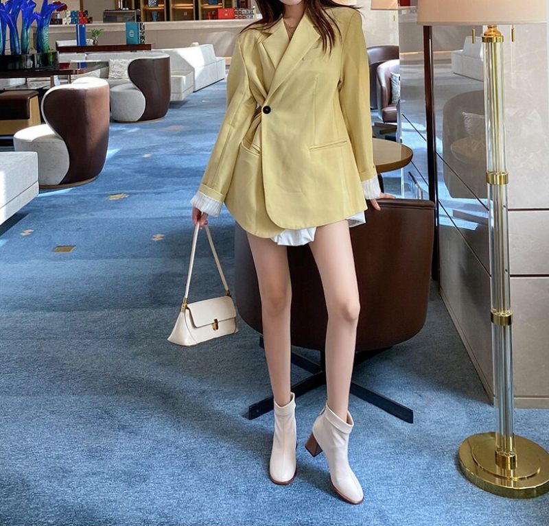 Nonna Booties Ankellängd - Beige