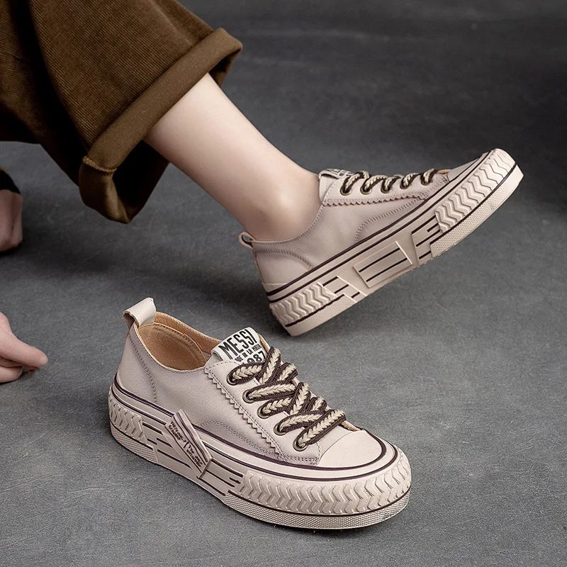 Norys Bekväma Sneakers Med Snörning För Kvinnor - Grön