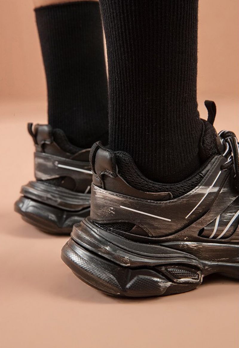Novak Sneaker Av Hög Kvalitet För Kvinnor - Svart Silver