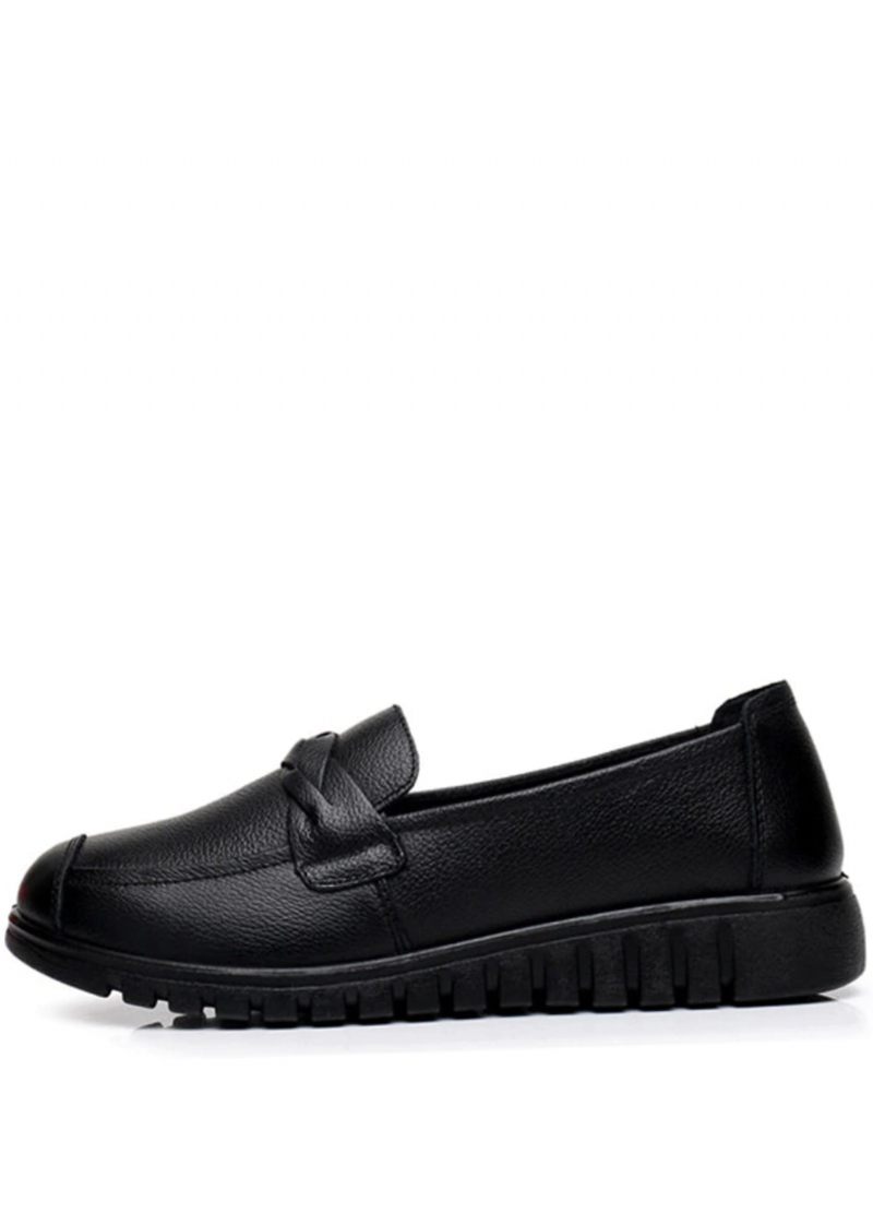Olga Damer Casual Leather Loafer Skor