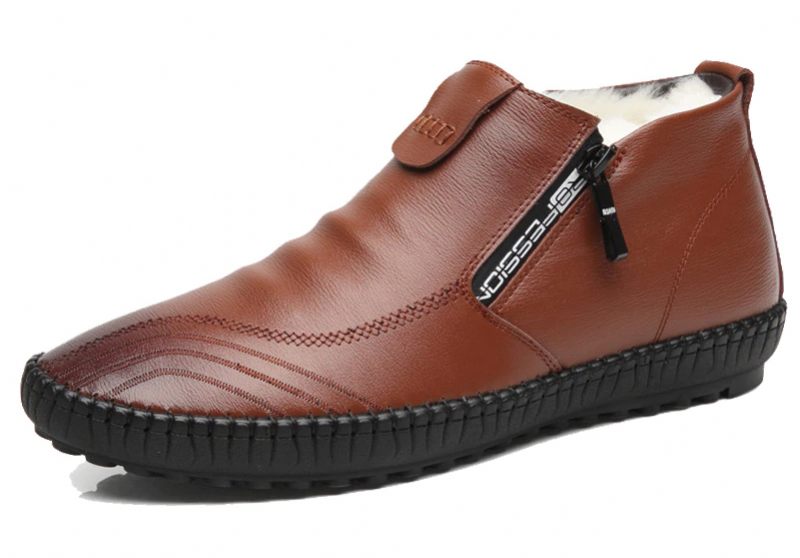 Olimar Loafers Snöskor För Män - Brun