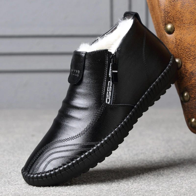 Olimar Loafers Snöskor För Män - Brun