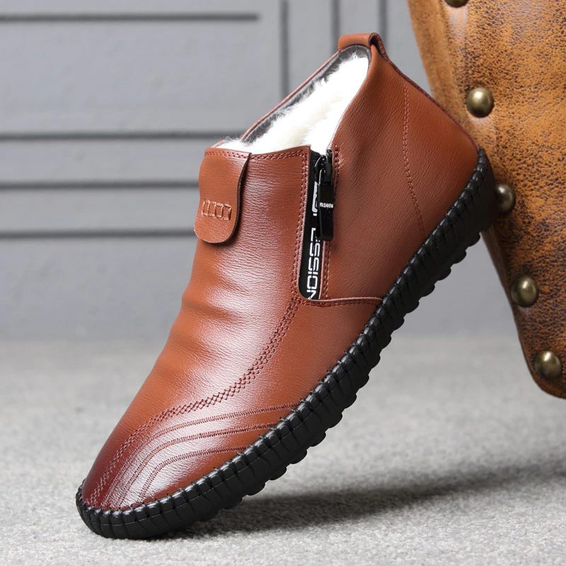 Olimar Loafers Snöskor För Män - Brun