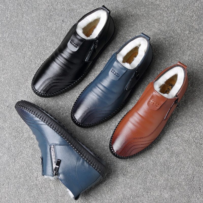 Olimar Loafers Snöskor För Män - Brun
