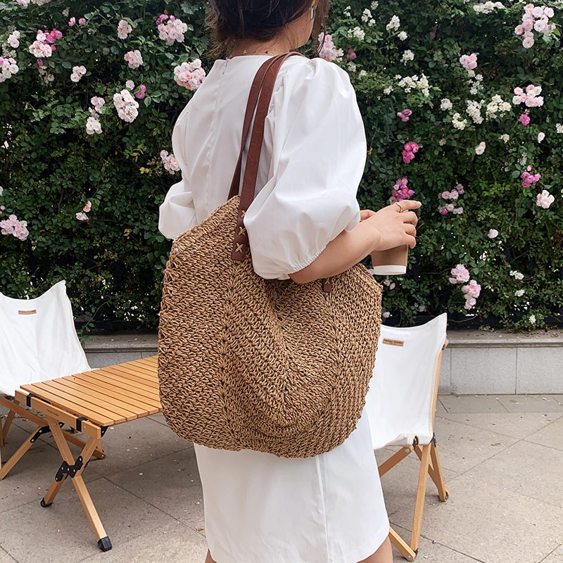 Oliver Damhandväska Woven Beach - Khaki