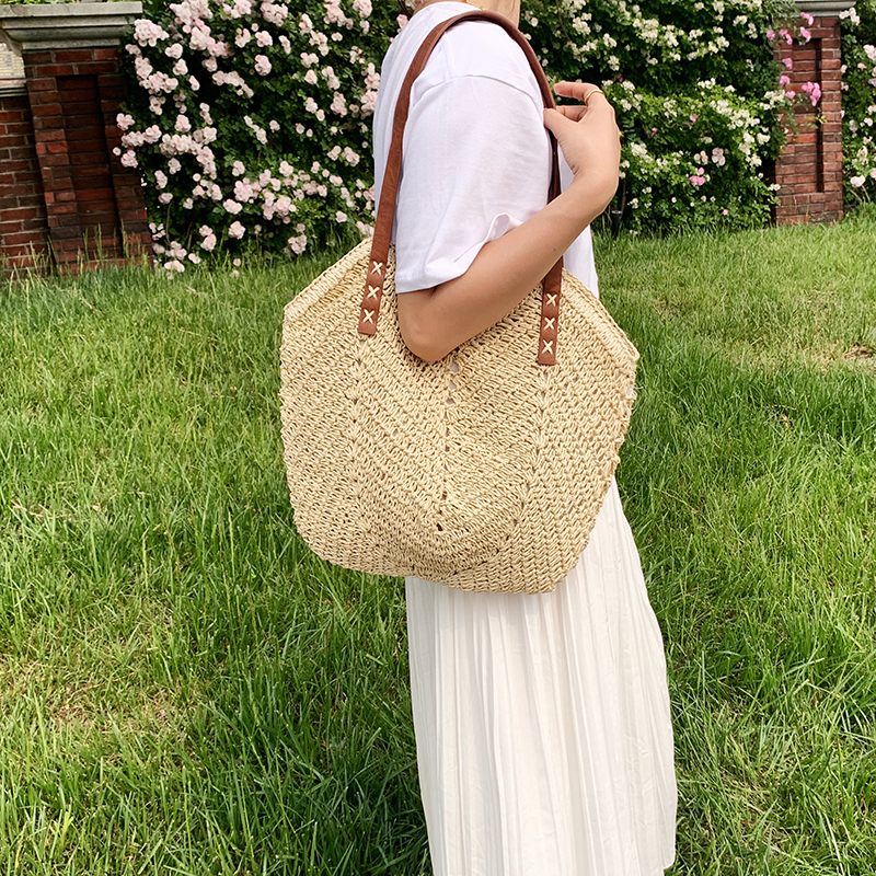Oliver Damhandväska Woven Beach - Khaki