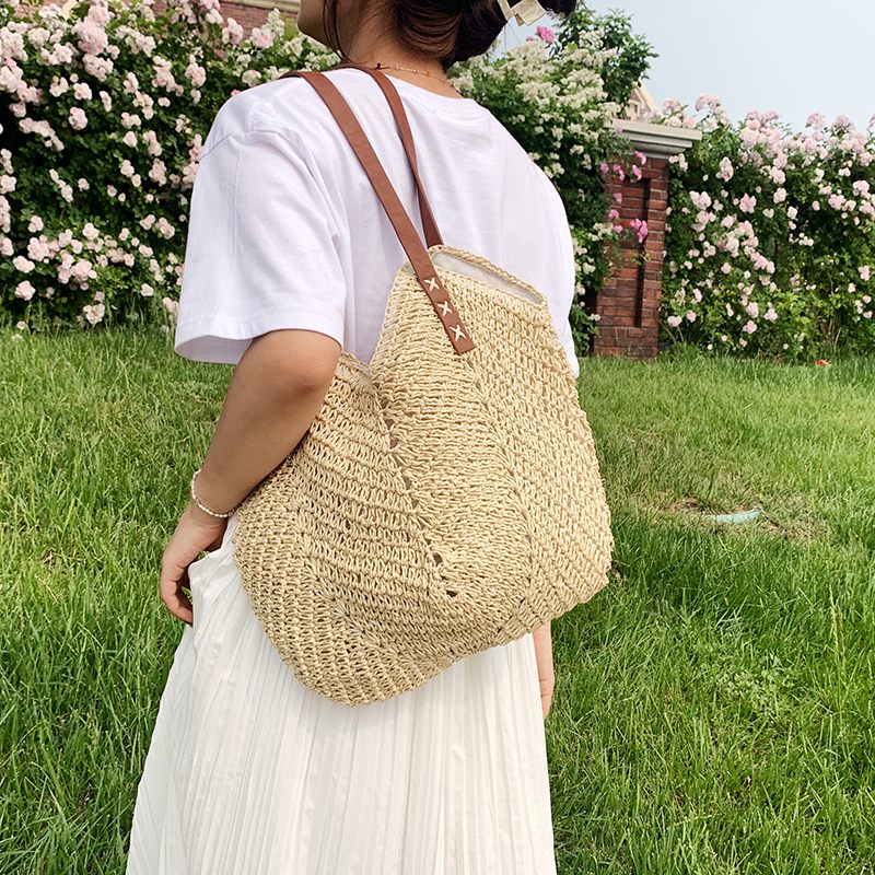 Oliver Damhandväska Woven Beach - Khaki