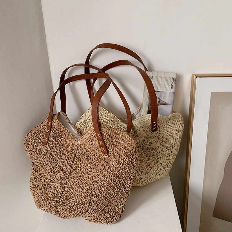 Oliver Damhandväska Woven Beach - Khaki