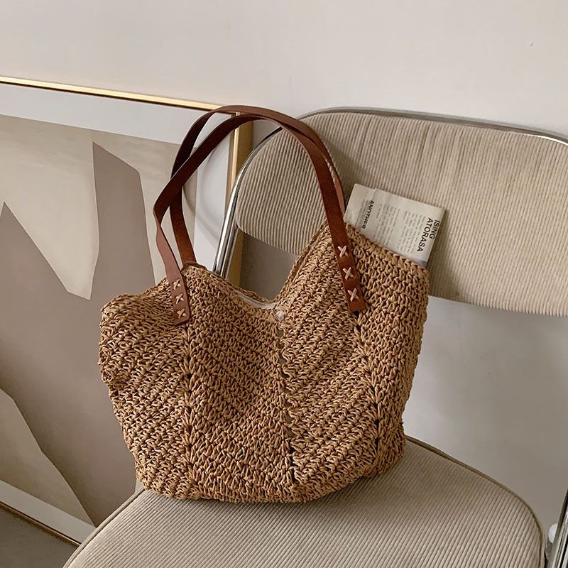 Oliver Damhandväska Woven Beach - Khaki