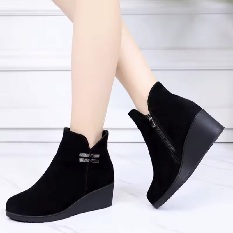 Oliver Wedges Platform Ankelboots För Kvinnor - Svart mocka