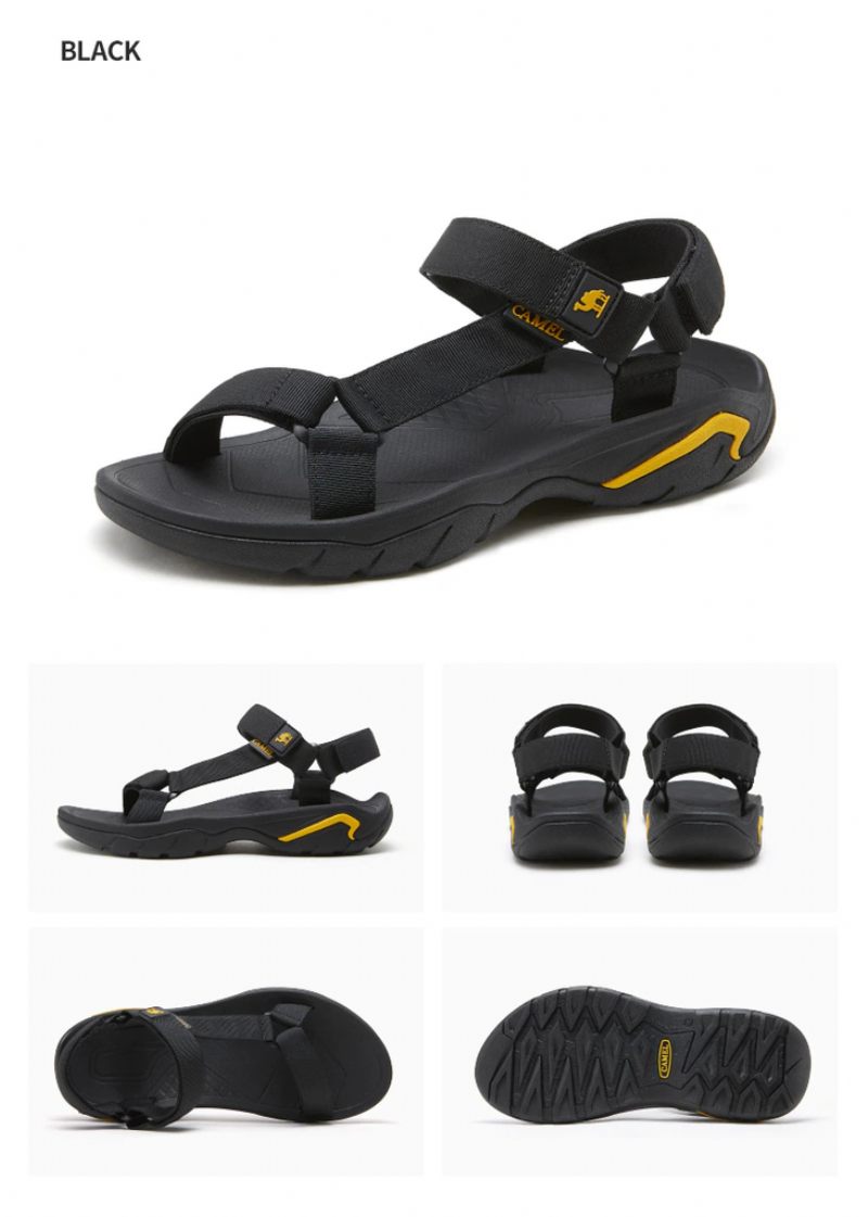 Olivieira Platta Sandaler För Män - Svart