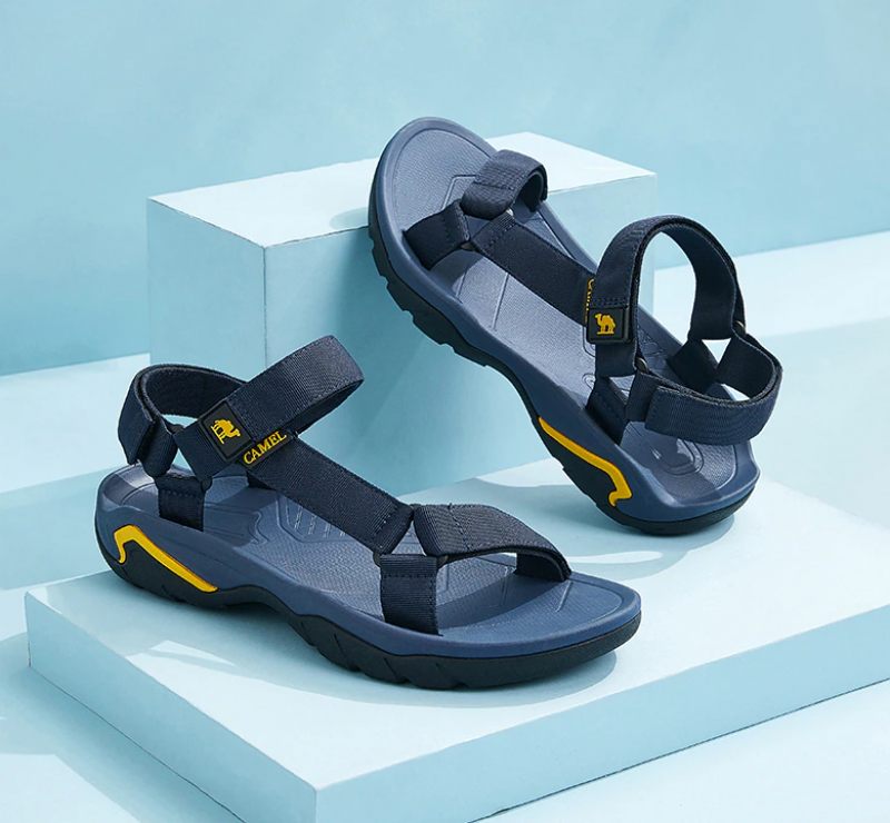 Olivieira Platta Sandaler För Män - Svart