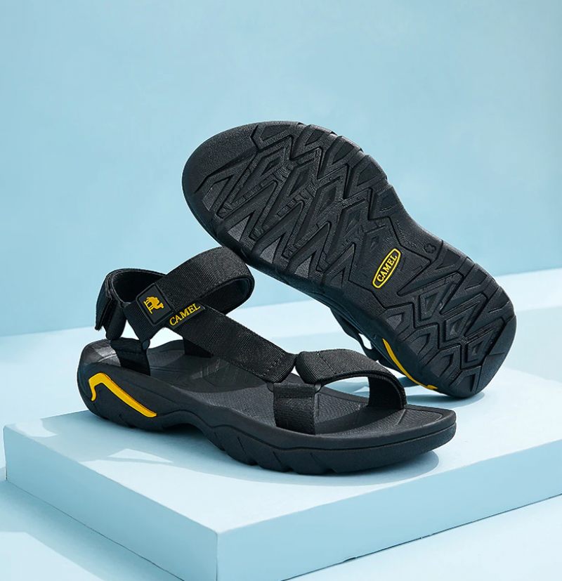 Olivieira Platta Sandaler För Män - Svart