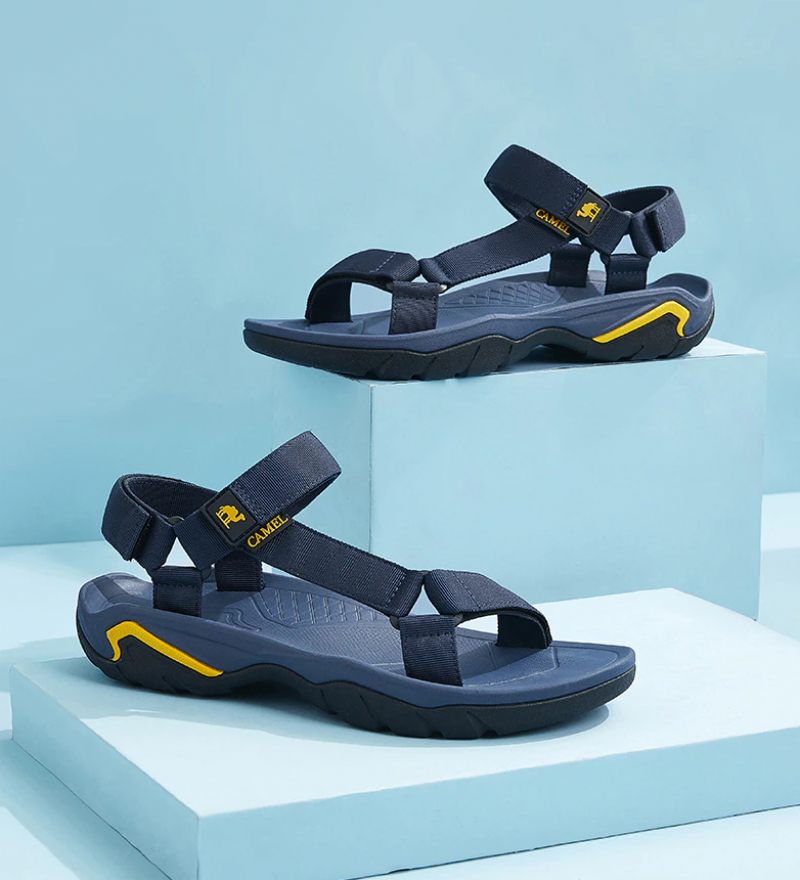 Olivieira Platta Sandaler För Män - Svart