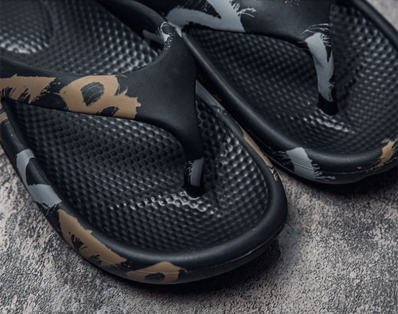 Omar Casual Flip Flops För Män - Kaki