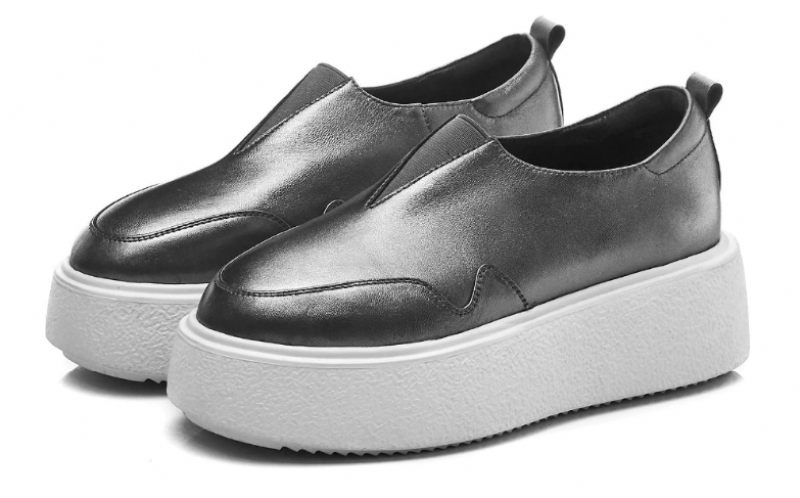 Omi Damplattform Casual Vulkaniserade Skor - Silver