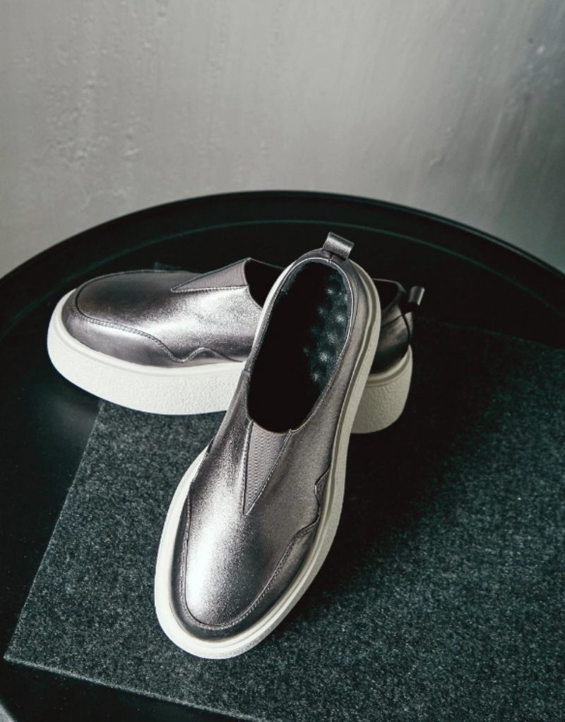 Omi Damplattform Casual Vulkaniserade Skor - Silver