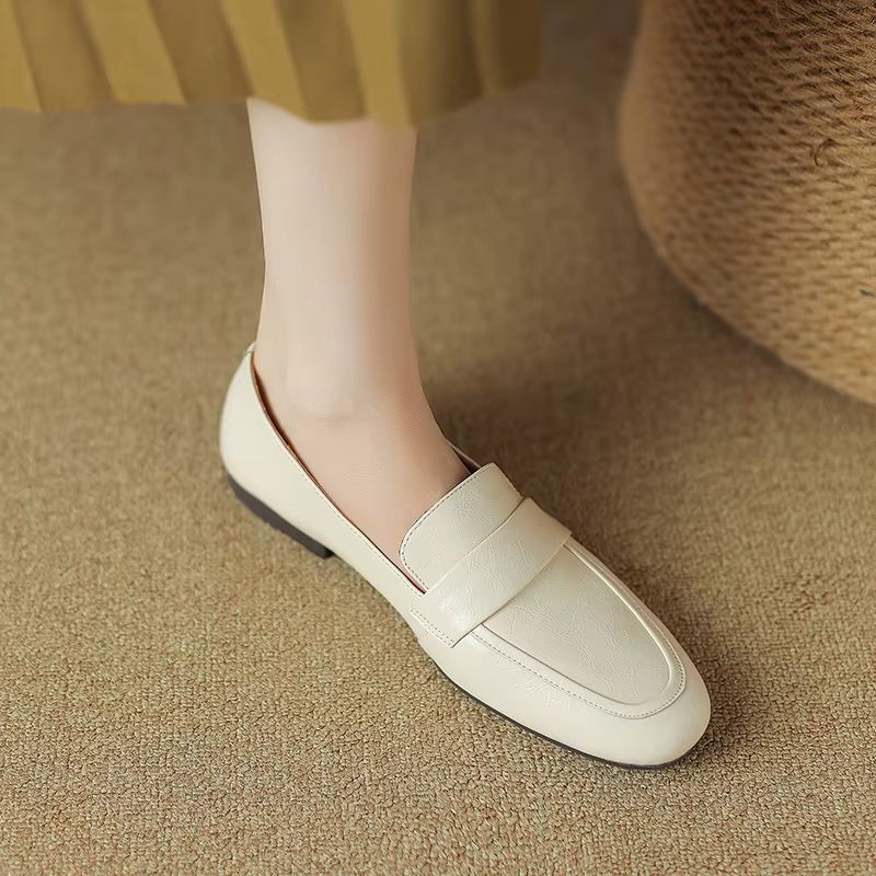 Oriana Casual Loafers I Läder För Kvinnor - Svart