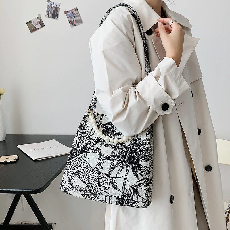 Orla Crossbody Handväska I Tyg För Kvinnor - Svart